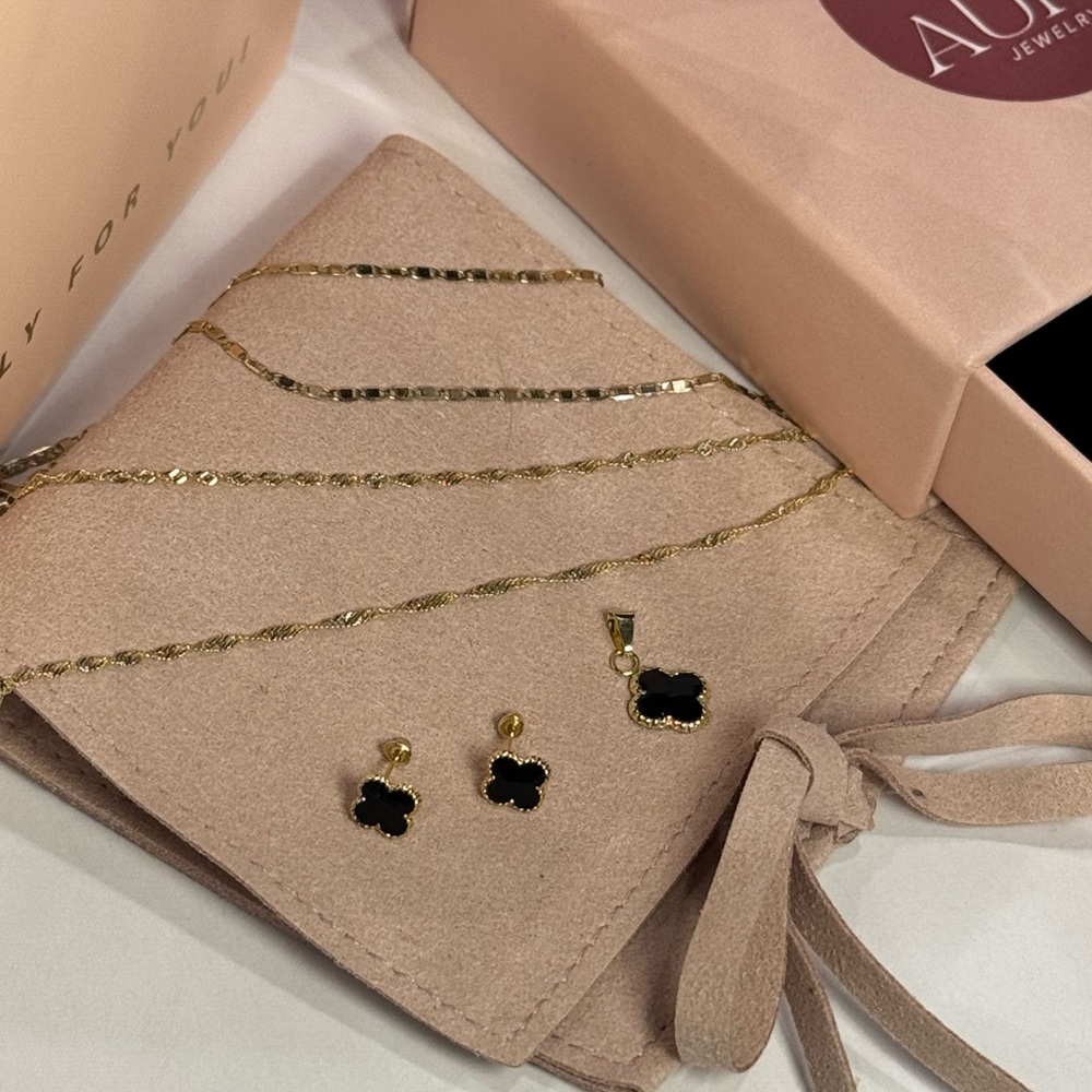 Aurelia Gold and Black Minimalist Earrings